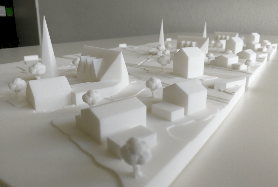 Weitere Architektur-Modelle aus dem 3D-Drucker